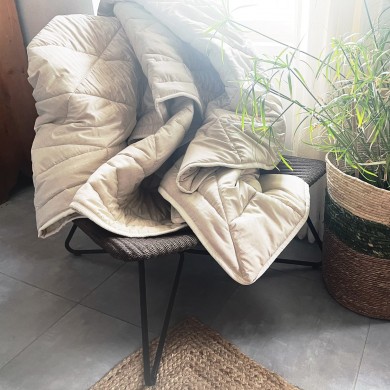couette en alpaga et satin de coton