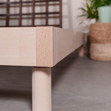 pieds cylindriques bois brut