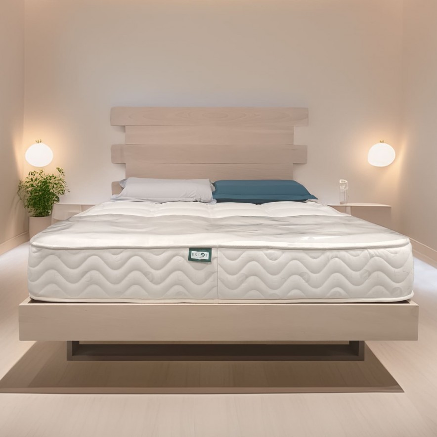 Sommier flottant en bois brut moderne et aérien