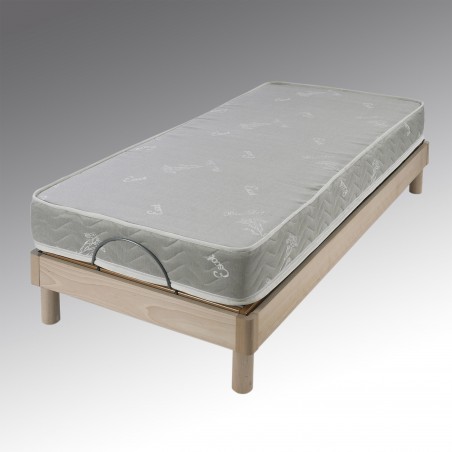 Matelas en latex 100% naturel bio lin Fraicheur, plateau lisse.