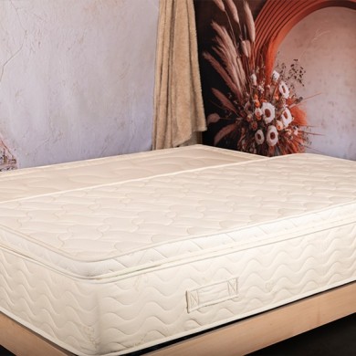 sur matelas latex naturel et tissu bio coton ambiance