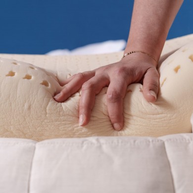 oreiller en latex naturel perforé